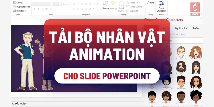 9Slide | Giveaway bộ nhân vật Animation dành cho Powerpoint - Khóa học  thiết kế Slide Powerpoint thuyết trình số 1 Việt Nam