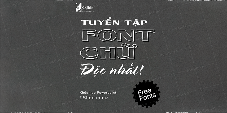 Font chữ 9slide